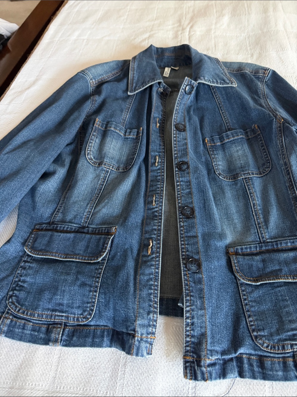 St. John's Bay Men's Denim Shirt Jacket - Blue